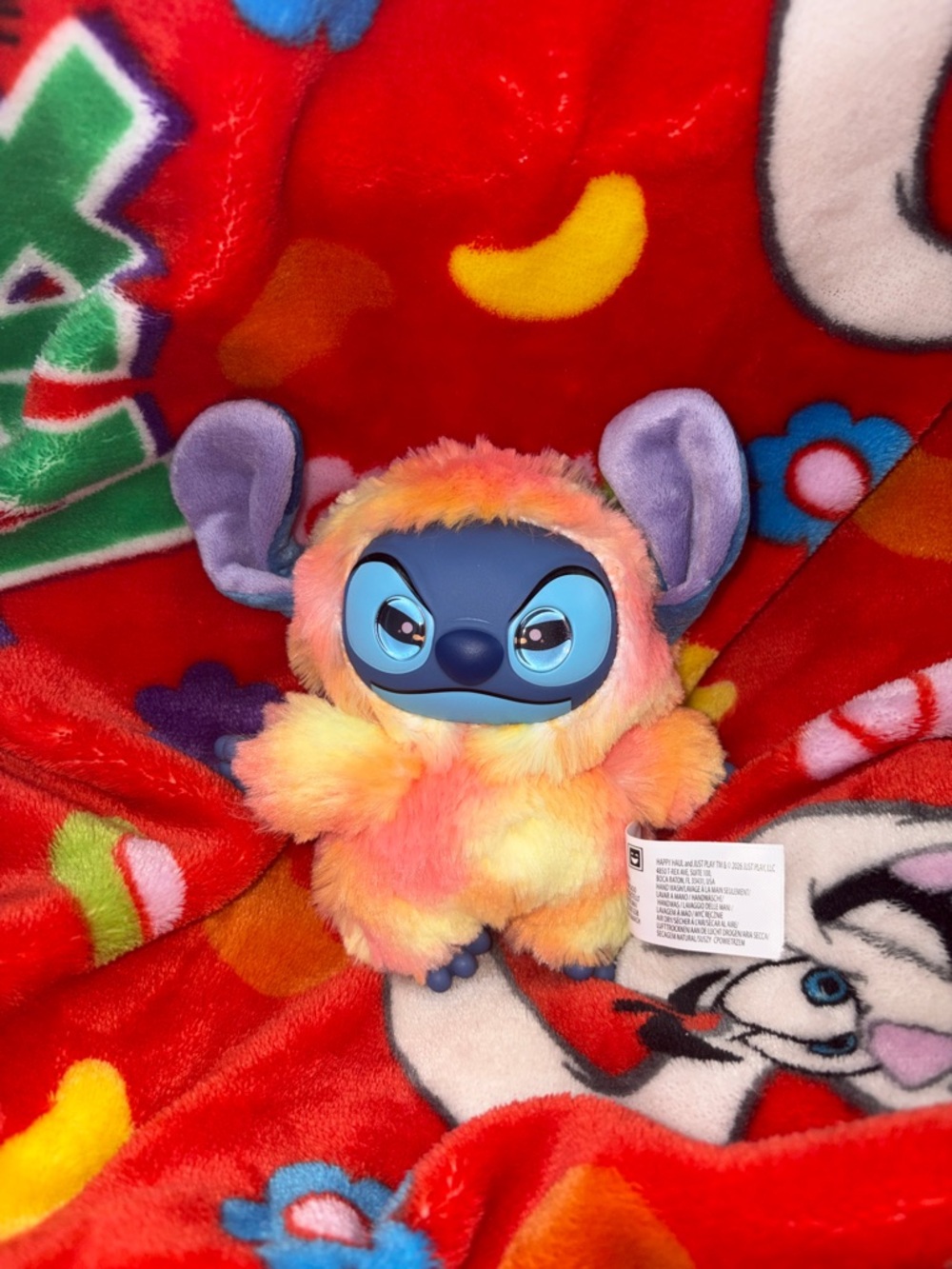 Disney Stitch snow cone swirl 5 inch plush orange yellow clip NEW QUICK SHIP